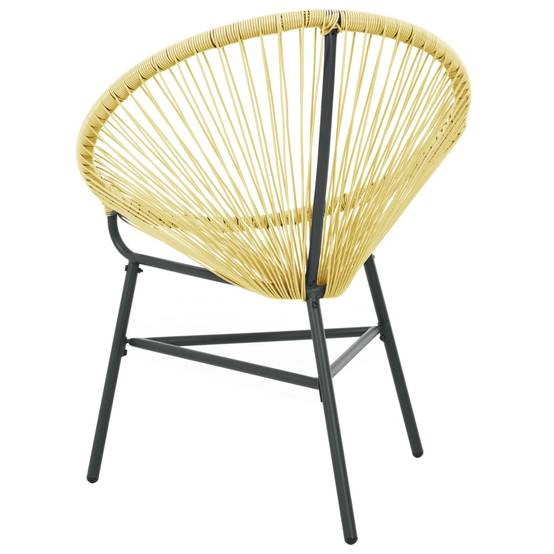 Fauteuil de Jardin Acapulco en Résine Tressée et Acier pour Terrasse Design Moderne Beige – ComfortXL Outdoor Living - Image 4