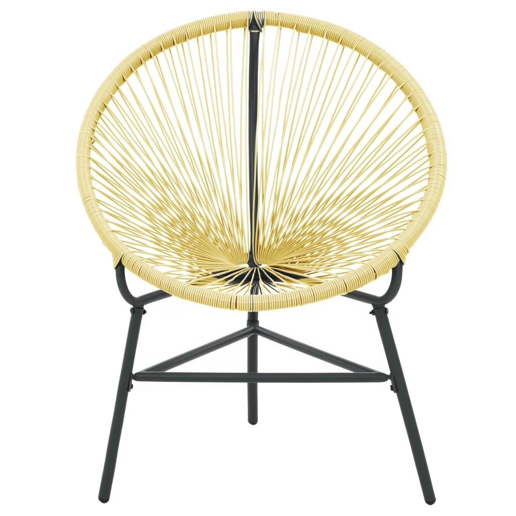 Fauteuil de Jardin Acapulco en Résine Tressée et Acier pour Terrasse Design Moderne Beige – ComfortXL Outdoor Living - Image 3