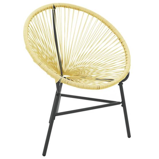 Fauteuil de Jardin Acapulco en Résine Tressée et Acier pour Terrasse Design Moderne Beige – ComfortXL Outdoor Living - Image 2