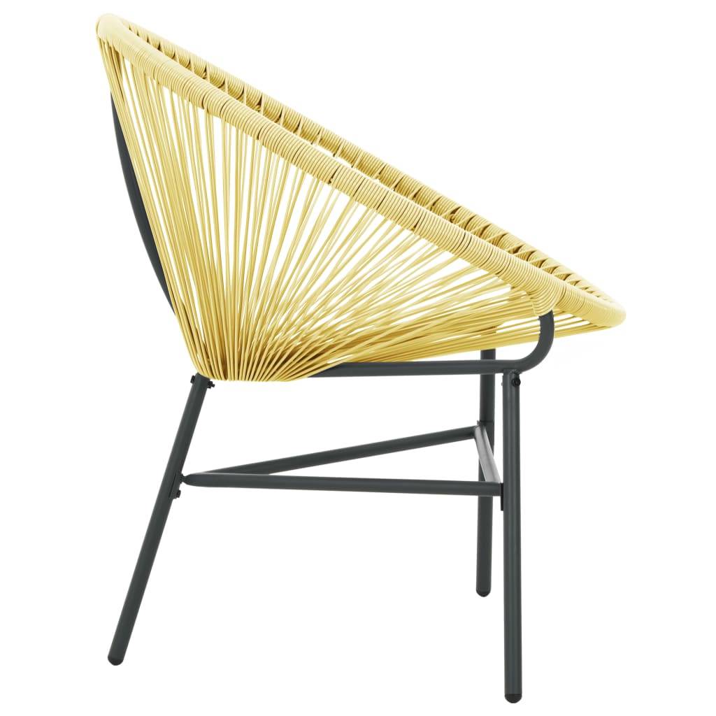 Fauteuil de Jardin Acapulco en Résine Tressée et Acier pour Terrasse Design Moderne Beige – ComfortXL Outdoor Living - Image 5