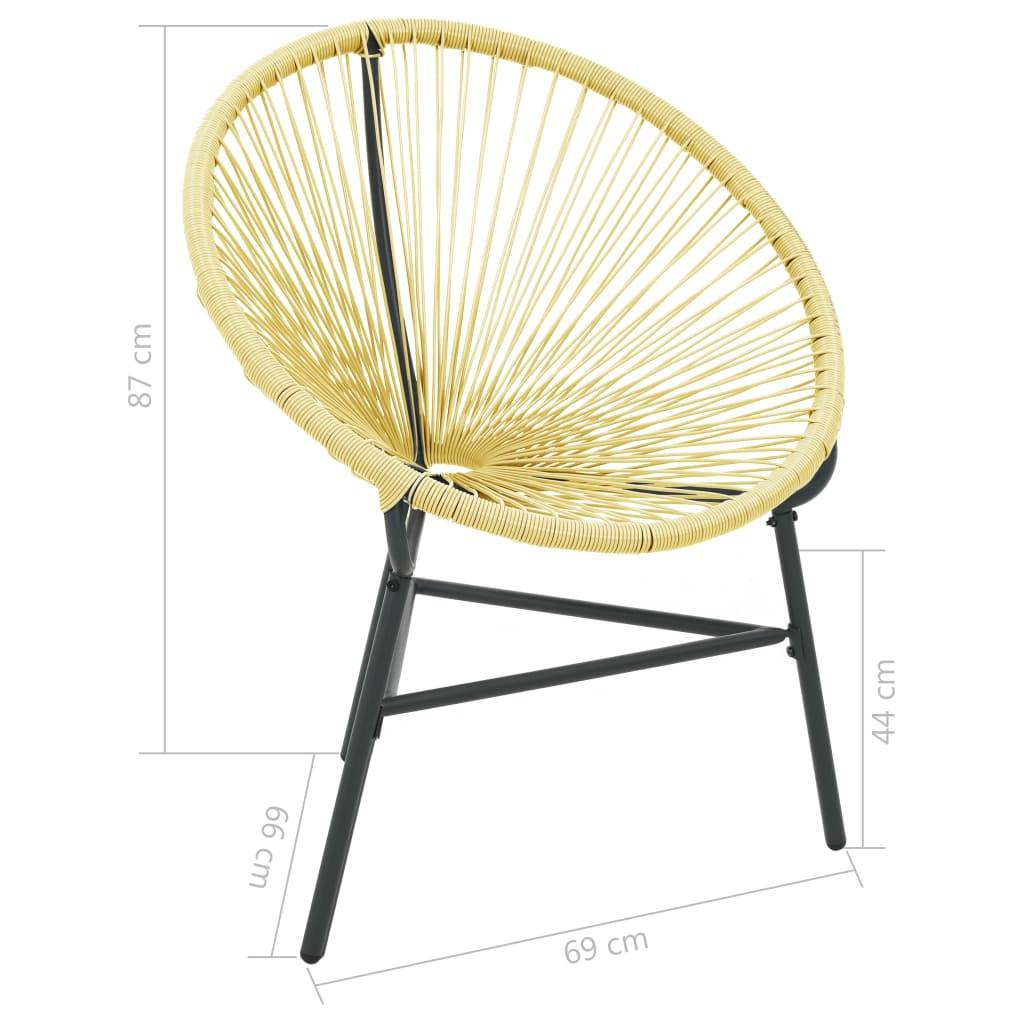 Fauteuil de Jardin Acapulco en Résine Tressée et Acier pour Terrasse Design Moderne Beige – ComfortXL Outdoor Living - Image 7