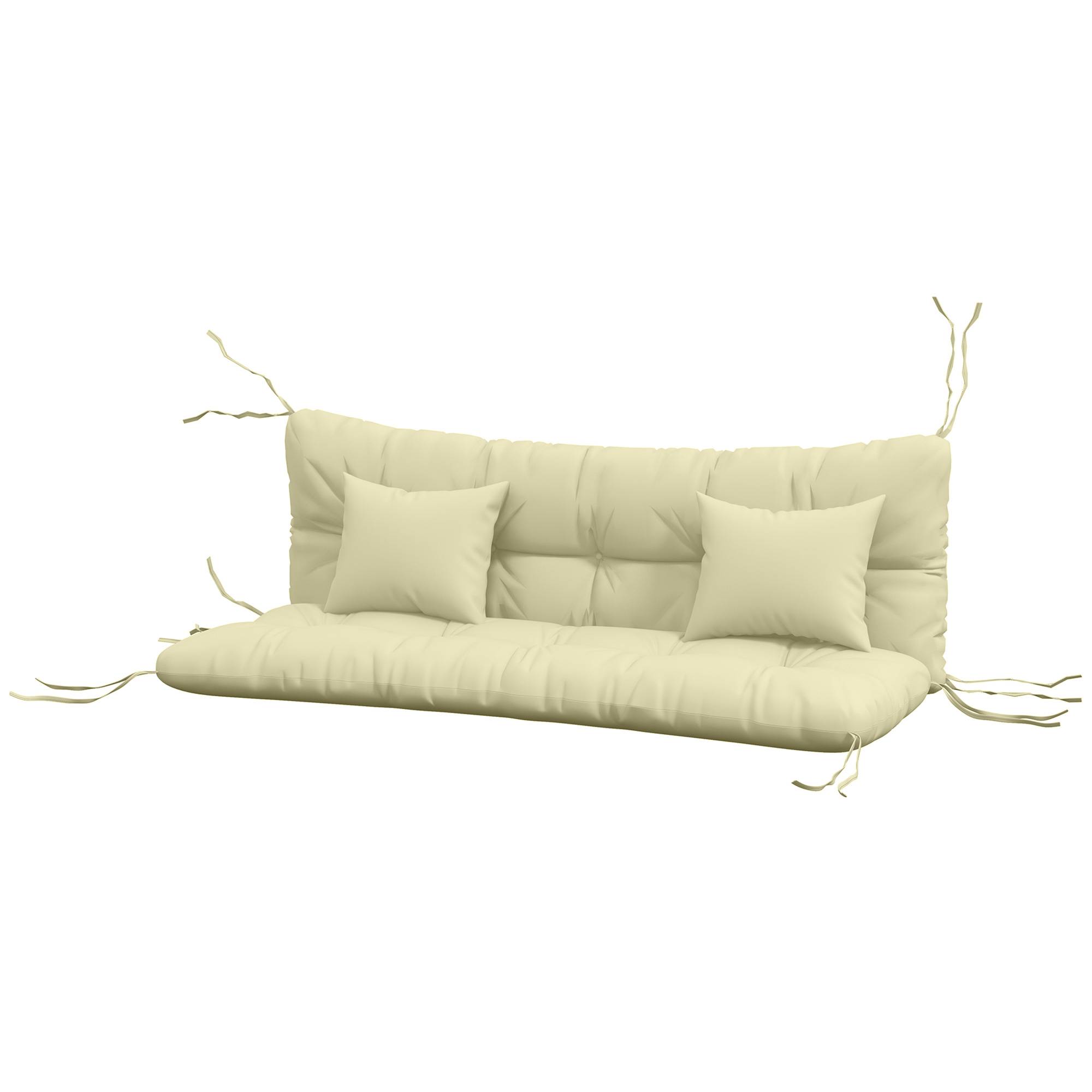 Ensemble de 4 coussins d'extérieur pour balancelle de jardin, 1 coussin d'assise coussins de dossier et 2 oreillers - Image 2