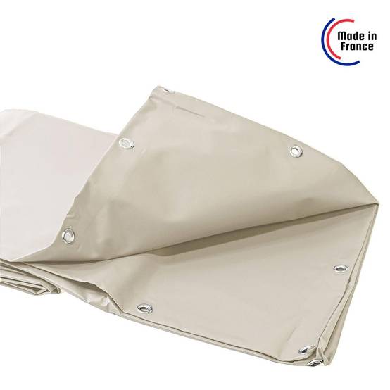Bâche pour Carport Ivoire 3x5 m XP640CP - Garantie 10 ans - Toile PVC étanche pour abri de voiture - Made in France TECPLAST - Image 5