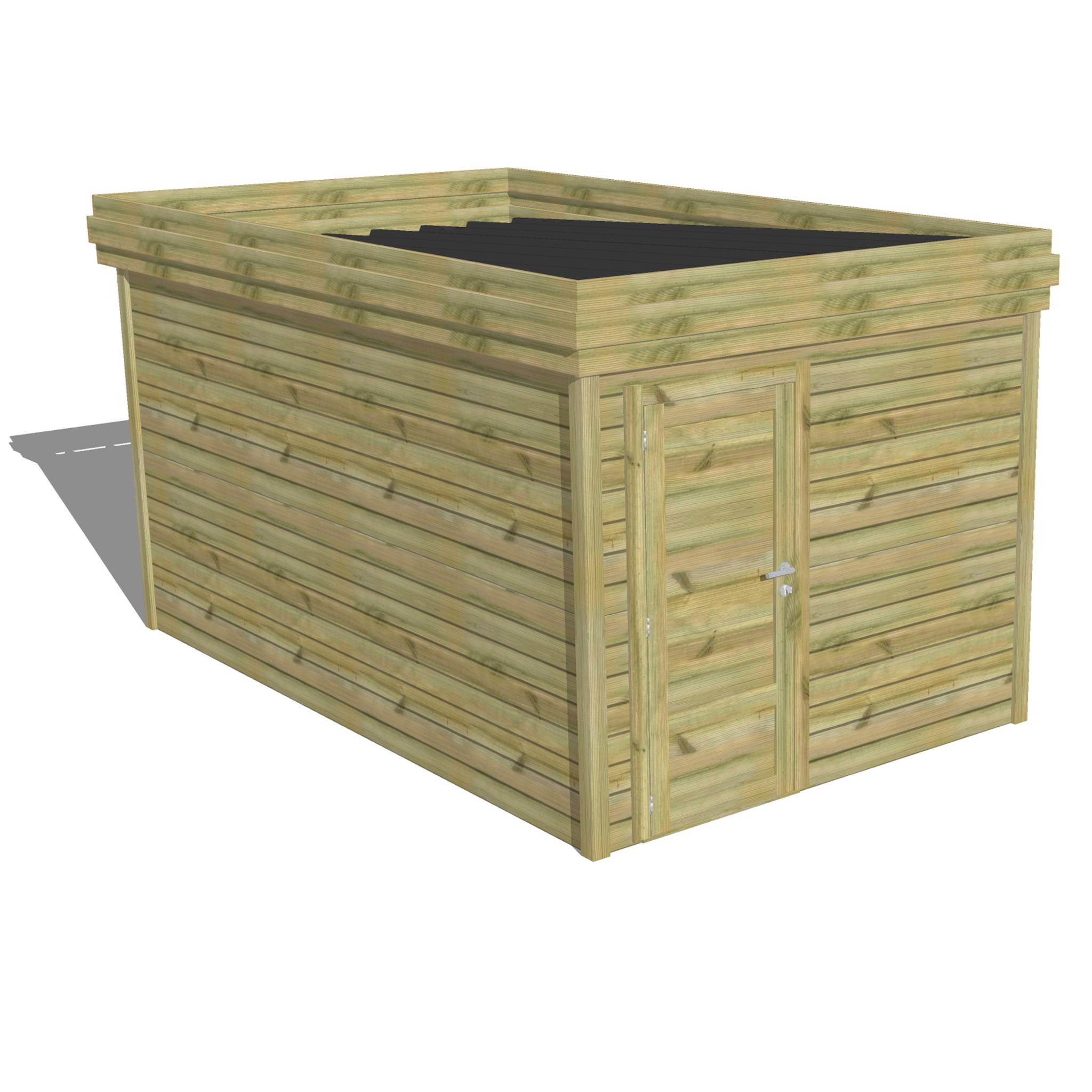ABRI DE JARDIN bois  autoclave 27mm - 2,64x4,34m / 11m2 - Bac acier - Abri Français - Image 1