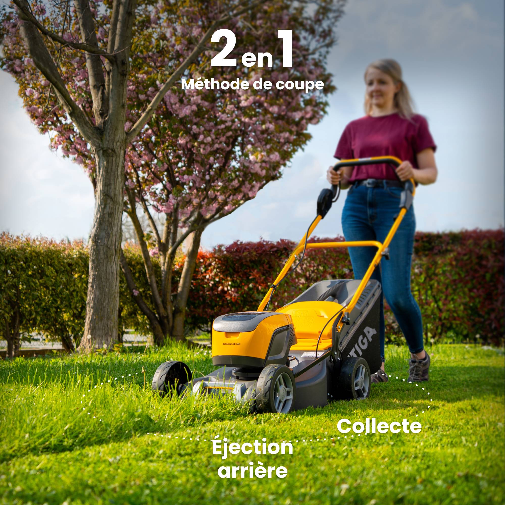 Stiga - Tondeuse Collector 48 S AE Kit, batterie 48V 5Ah, largeur 46 cm - STIGA - Image 4