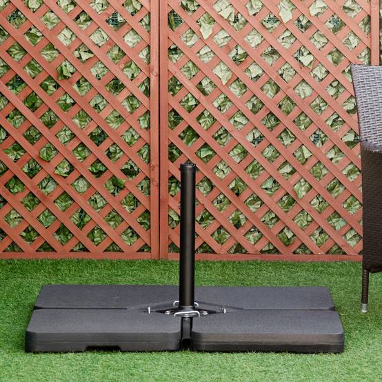 Dalles de lestage parasol déporté résine jardin fixation sûre noir - ComfortXL Outdoor Living - Image 3
