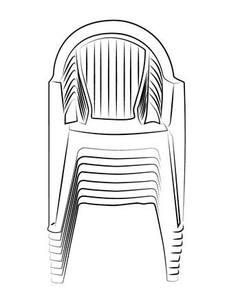 Ribimex - Housse 90 grammes grise pour chaises empilables ou fauteuil 70x70xh110 cm - Image 4