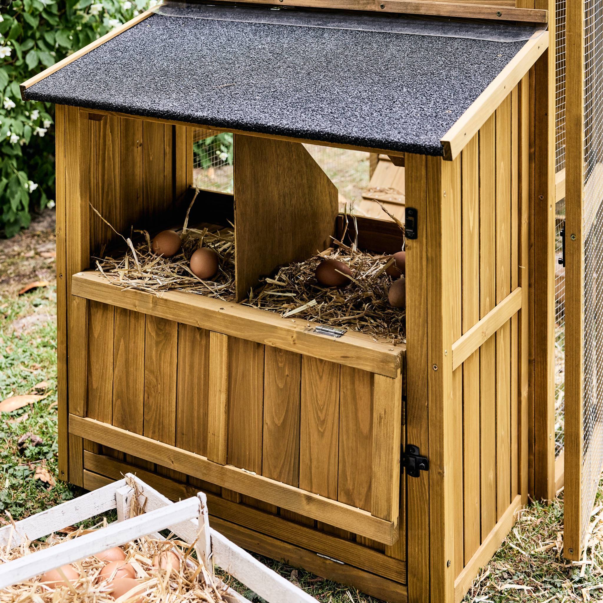 Poulailler 6 poules bois de sapin - 195.5 x 90 x 152.5 cm - Gasconne | sweeek - Image 7