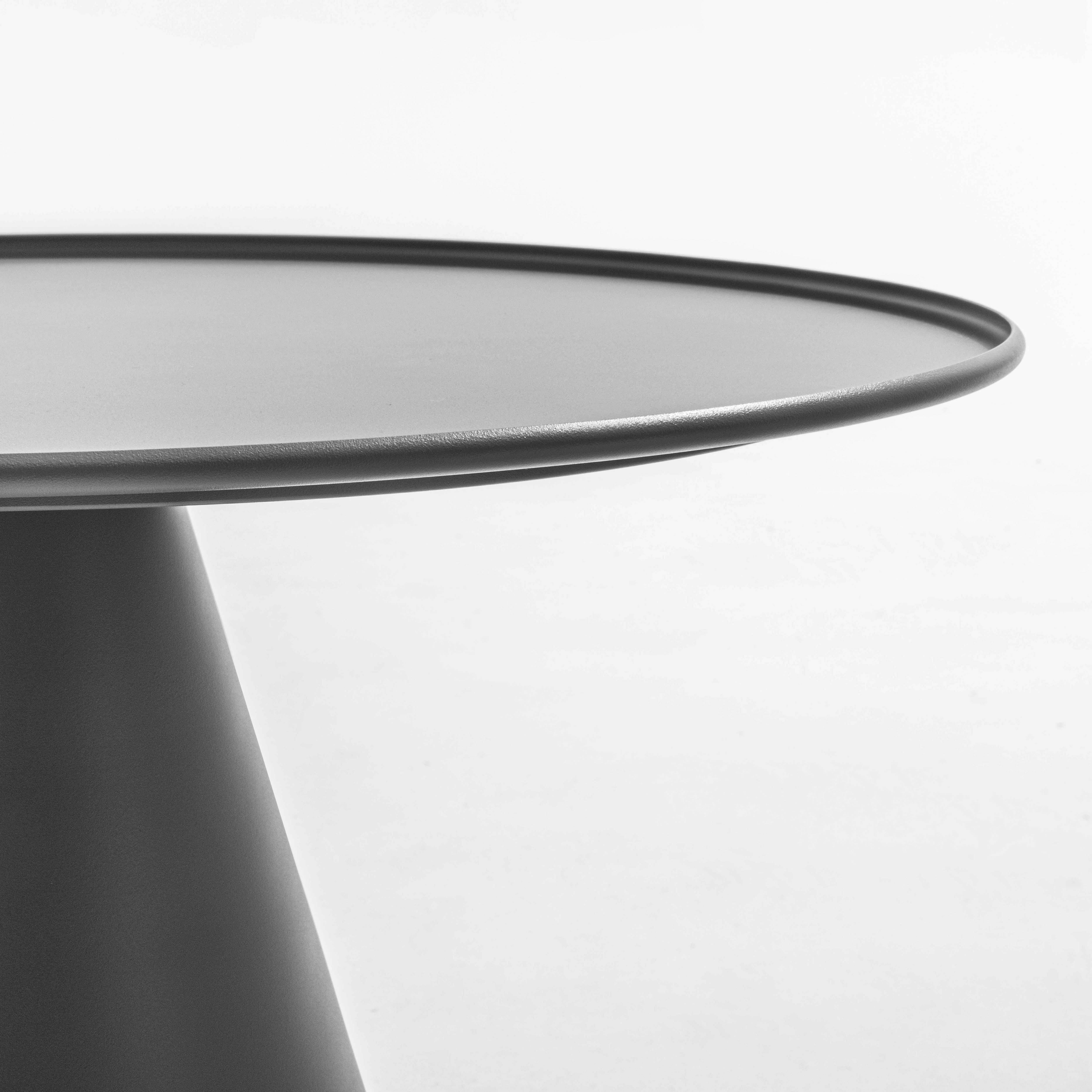 Oviala - Table basse ronde 50 cm en acier gris anthracite Gomba - Oviala - Image 6