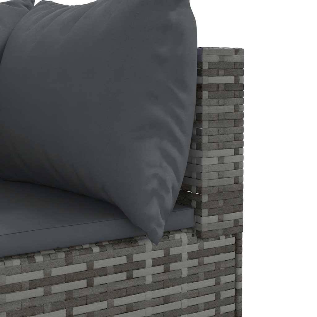 Vidaxl - Salon de jardin 8 pcs avec coussins Gris Résine tressée vidaXL 3308234 - Image 5
