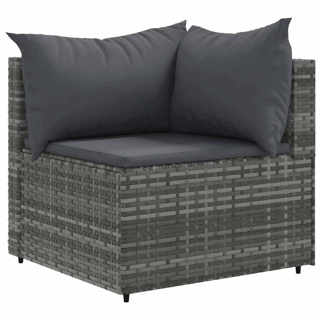 Vidaxl - Salon de jardin 8 pcs avec coussins Gris Résine tressée vidaXL 3308234 - Image 9
