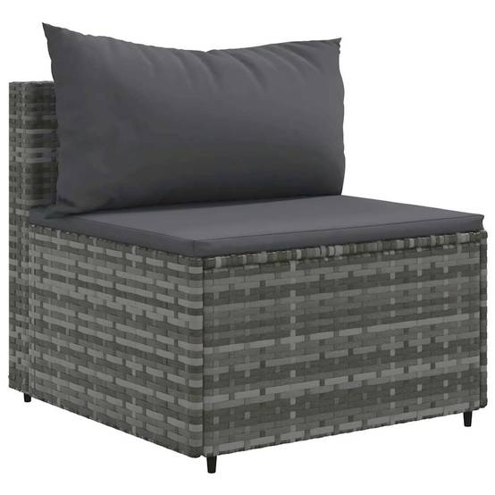 Vidaxl - Salon de jardin 8 pcs avec coussins Gris Résine tressée vidaXL 3308234 - Image 10