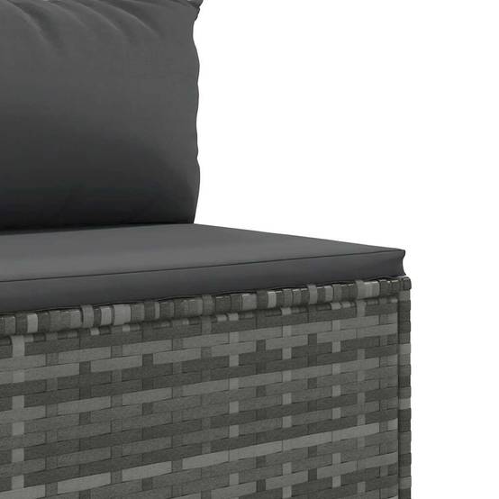 Vidaxl - Salon de jardin 8 pcs avec coussins Gris Résine tressée vidaXL 3308234 - Image 4