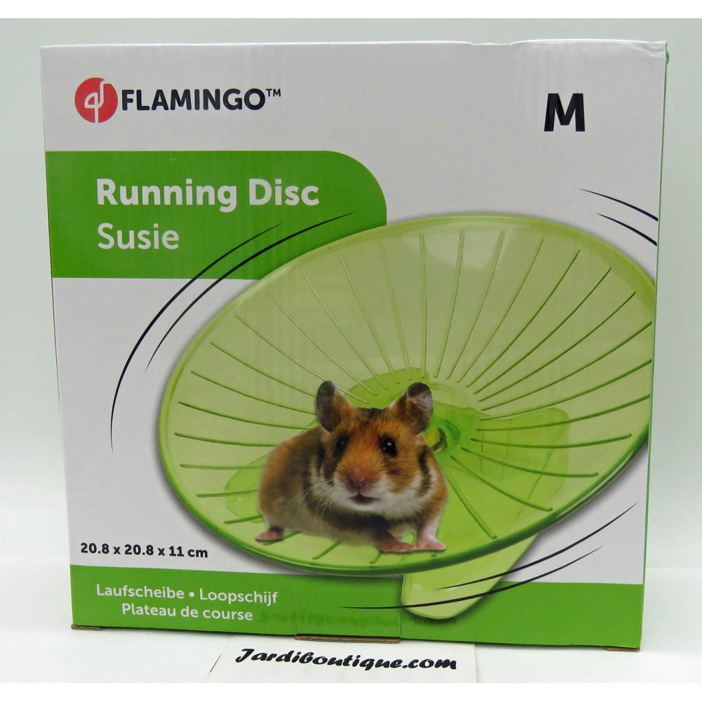Flamingo - Plateau de course SUSIE ø 20.8 cm M vert pour rongeur - Image 1