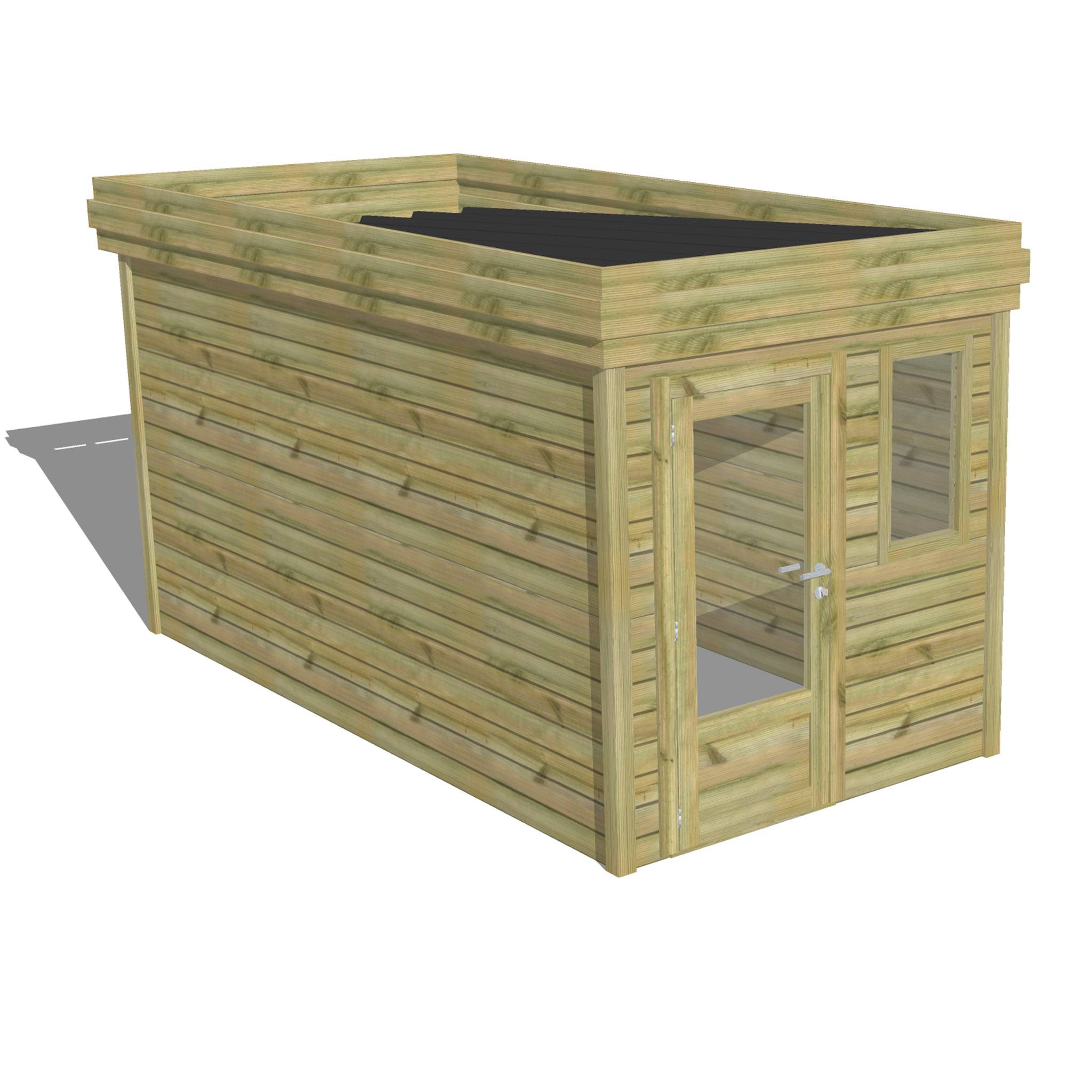Abri Français - ABRI DE JARDIN bois autoclave 27mm - 2,14x4,34m / 9m2 - Bac acier - Abri Français - Image 1
