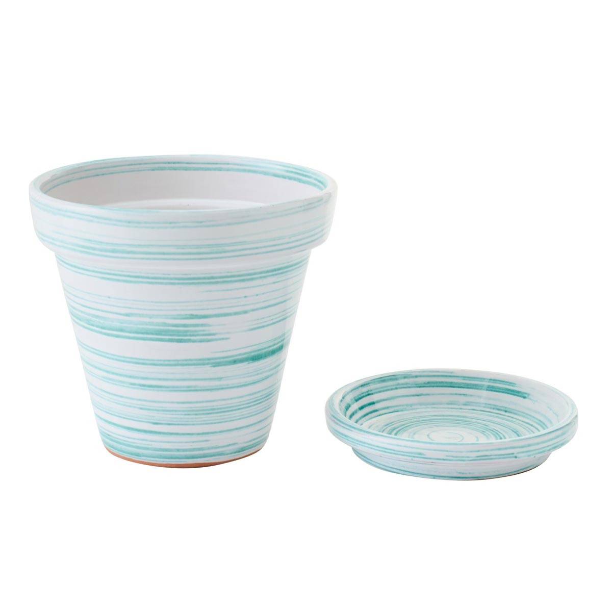 J-Line - Cache-Pot Avec Soucoupe "Julio" 27cm Vert Menthe - Image 2