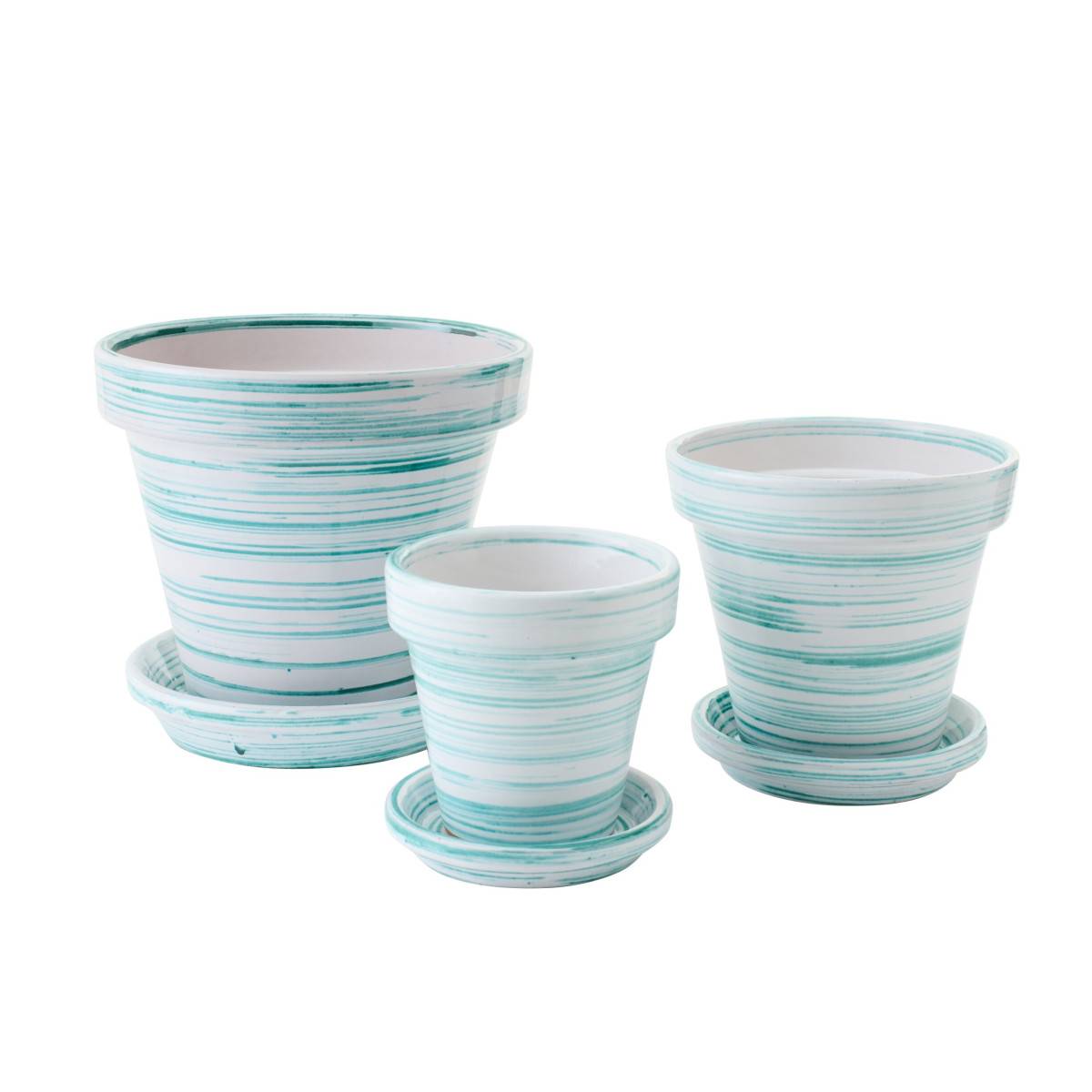 J-Line - Cache-Pot Avec Soucoupe "Julio" 27cm Vert Menthe - Image 3