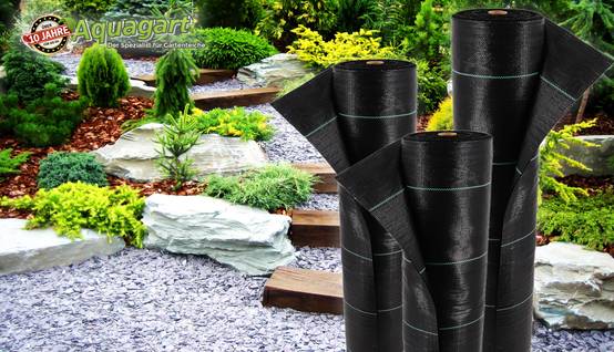 80 m² tissu de sol, bâche anti-mauvaises herbes, bâche de paillage 100 g, 2 m de large, noir - Image 2