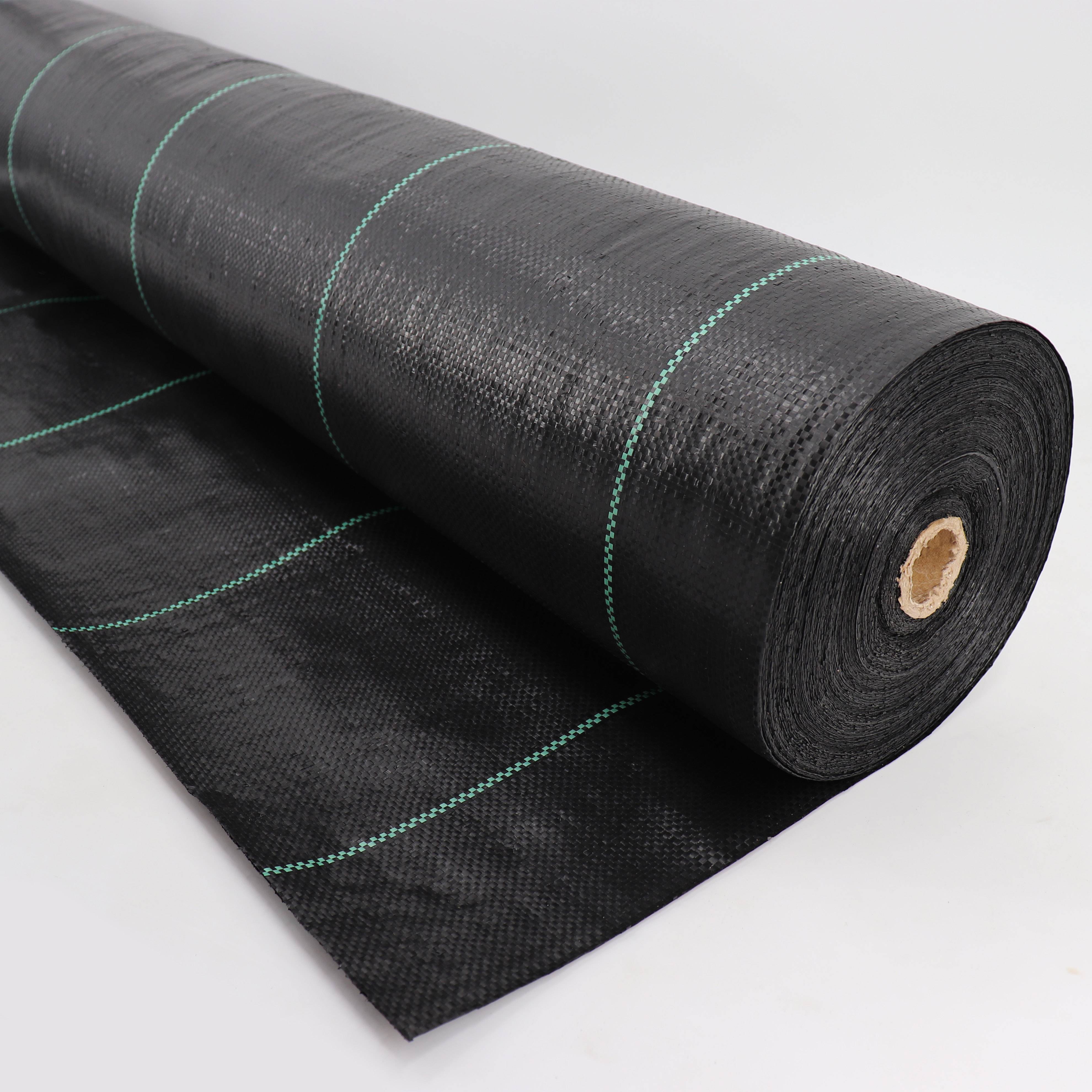 80 m² tissu de sol, bâche anti-mauvaises herbes, bâche de paillage 100 g, 2 m de large, noir - Image 3