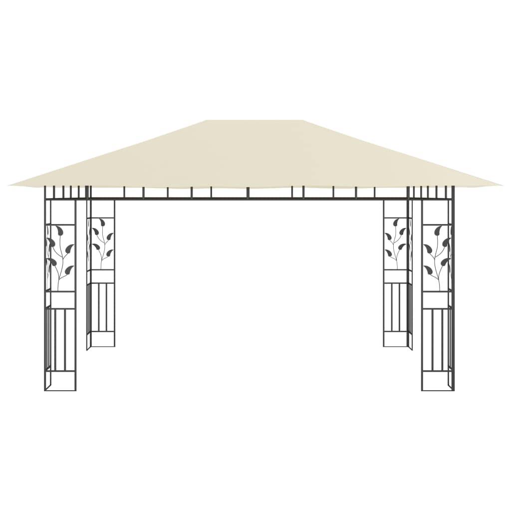ComfortXL - Pavillon Rectangulaire Acier avec Moustiquaire et Éclairage LED Solaire pour Jardin Crème 4x3 m – ComfortXL Outdoor Living - Image 7