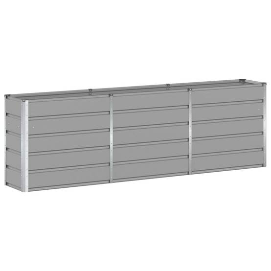 ComfortXL - Jardinière haute XXL 240 cm acier brise-vue pour terrasse jardin 240x40x75 cm Gris clair - ComfortXL Outdoor Living - Image 2