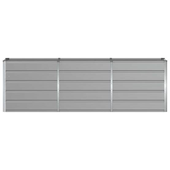 ComfortXL - Jardinière haute XXL 240 cm acier brise-vue pour terrasse jardin 240x40x75 cm Gris clair - ComfortXL Outdoor Living - Image 4