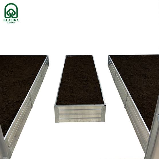 Kit de jardinière surélevées pour une serre 2,5x2 m, acier galvanisé, Klasika Greenhouses - Image 1