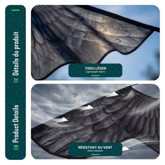 Cerf volant anti oiseaux effaroucheur sans mat Faucon modele D - Image 4