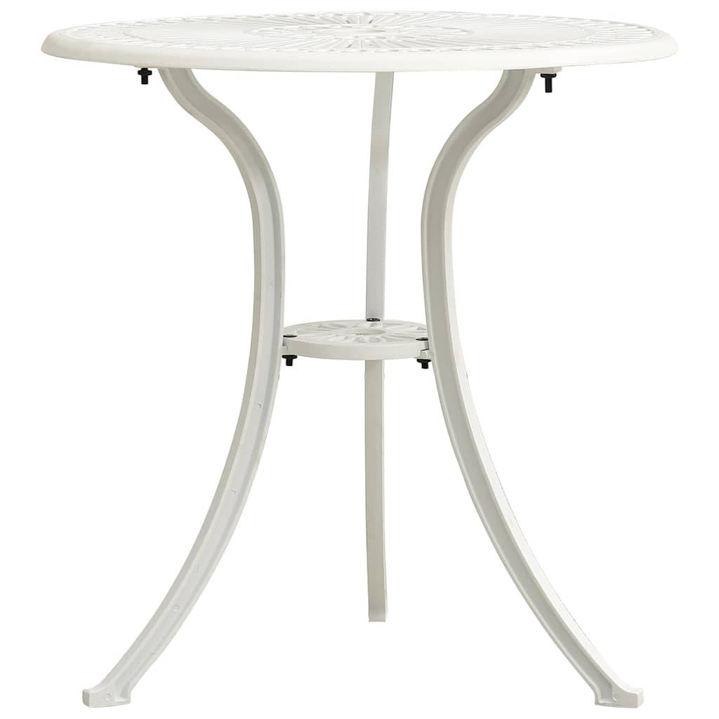 Vidaxl - Ensemble de bistro 3 pcs-Salons de jardin Aluminium coulé Blanc 410085 - Image 4