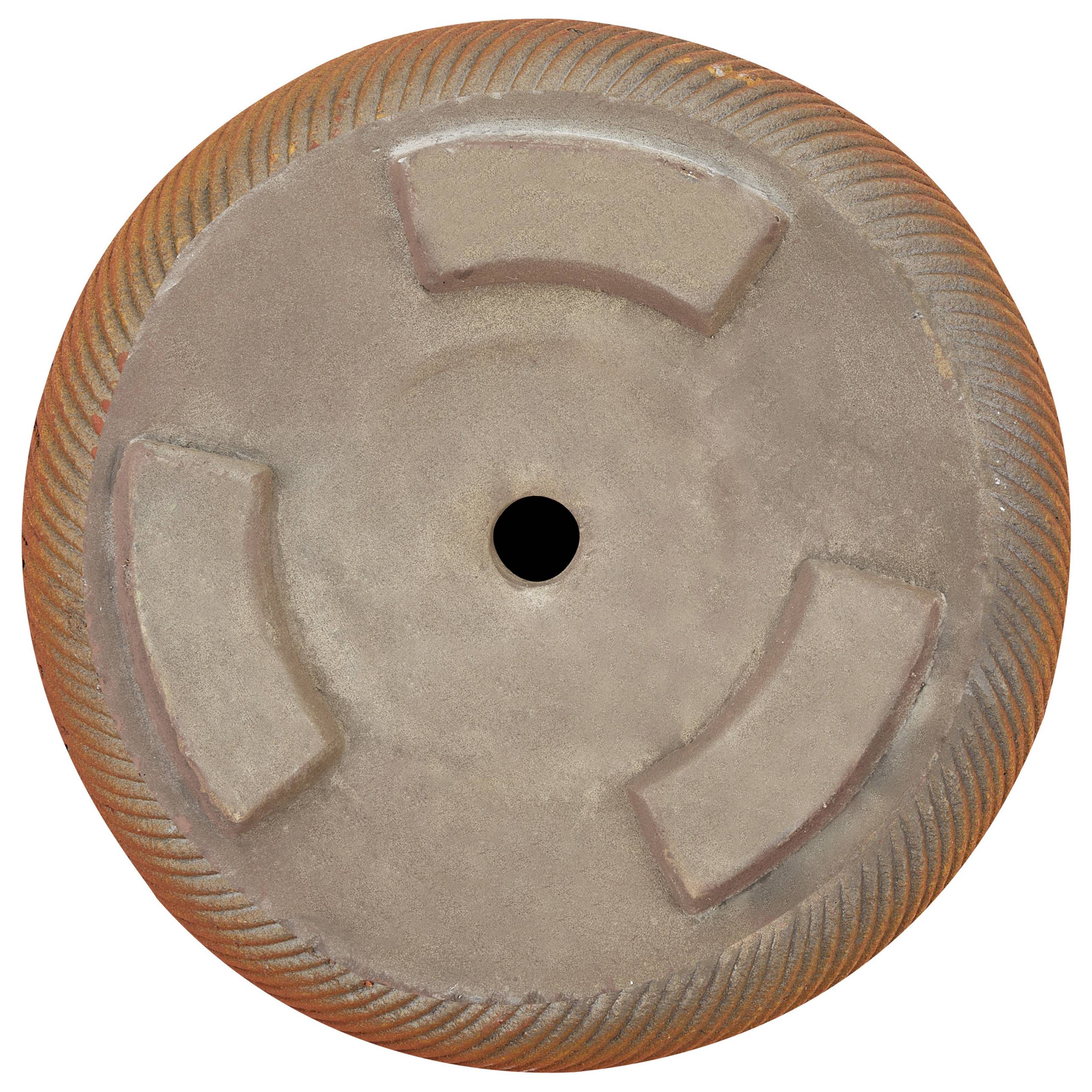 Beliani - Cache-pot Extérieur en Fibre Argile Marron Doré ⌀ 24 cm Pot de Fleur Rond pour l'Extérieur Motif Gaufré - Image 4