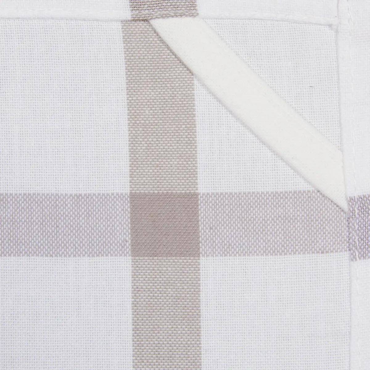 Lot de 2 Torchons de Cuisine "Traditionnel" 70cm Gris - Image 4