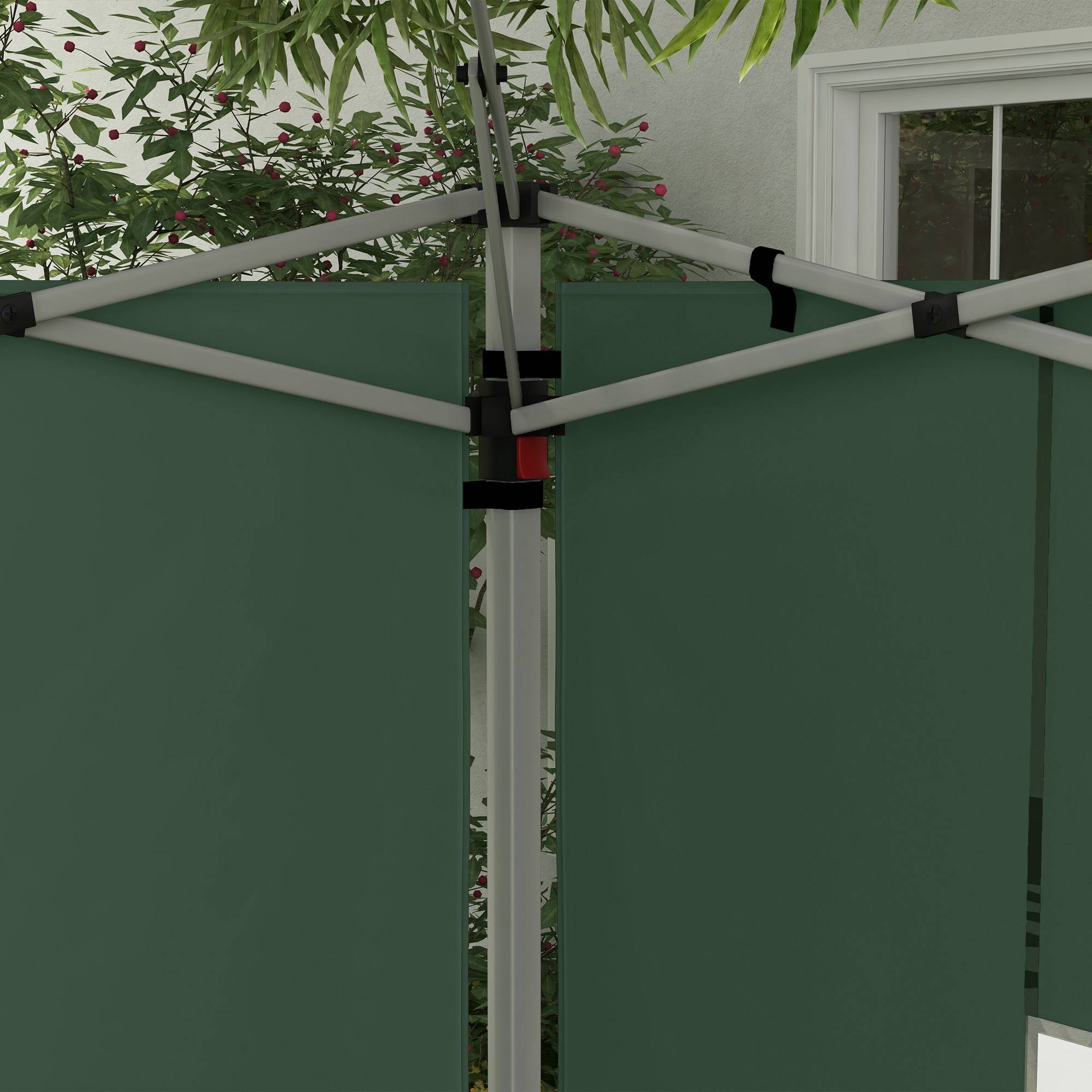 Parois Latérales Tissu Oxford pour Tonnelle Jardin avec Fenêtre 295x195 cm Vert - ComfortXL Outdoor Living - Image 10
