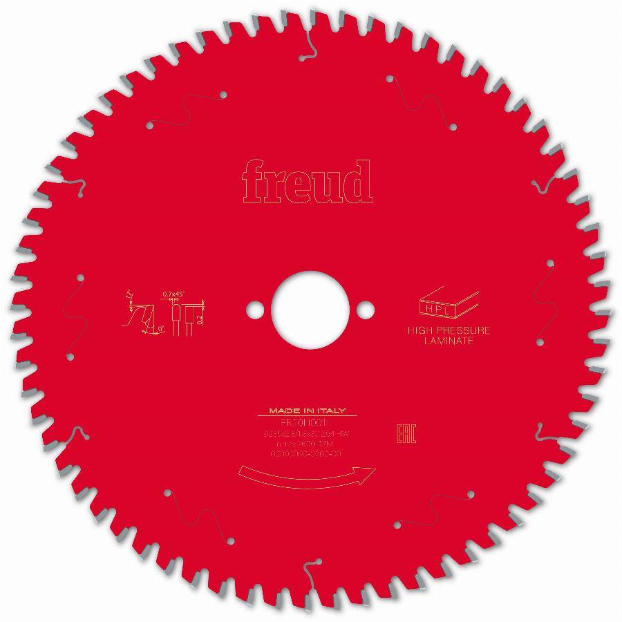 Lame pour scie circulaire portative FREUD - Ø235 2,8/1,8 AL30 Z64 TP 0° - F03FS09871 -FR20H001H - Image 2