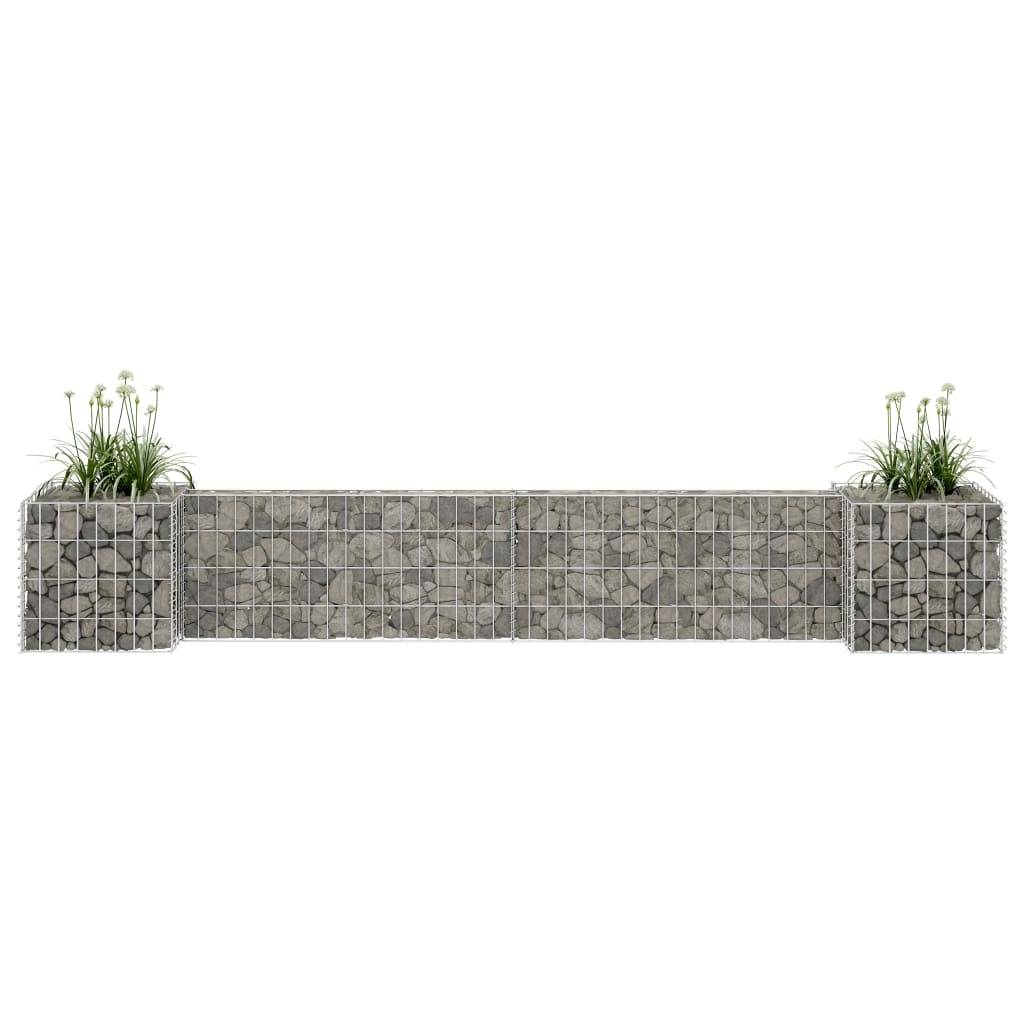 Maison Chic - Jardinière à gabion - Bac à Fleurs - Pot De Fleurs en H Fil d'acier 260x40x40 cm - Image 2