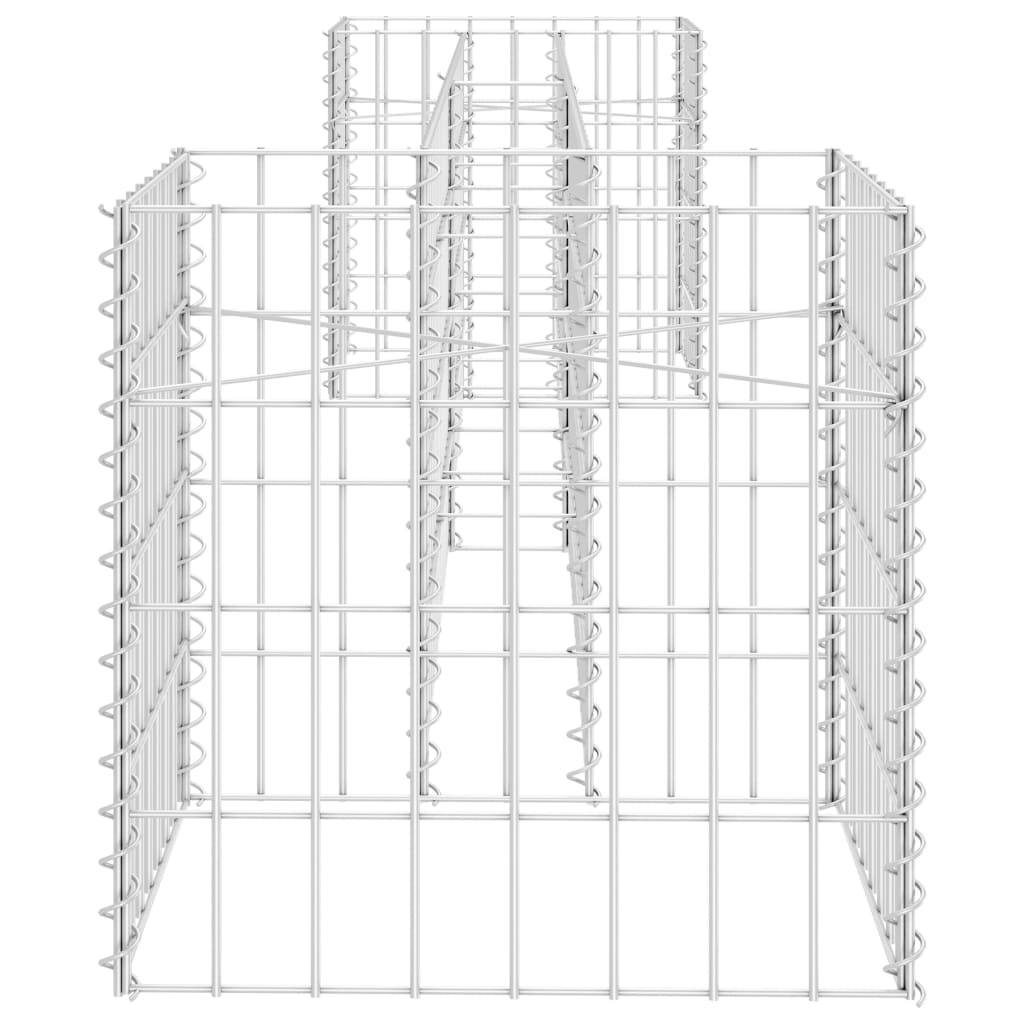 Maison Chic - Jardinière à gabion - Bac à Fleurs - Pot De Fleurs en H Fil d'acier 260x40x40 cm - Image 4