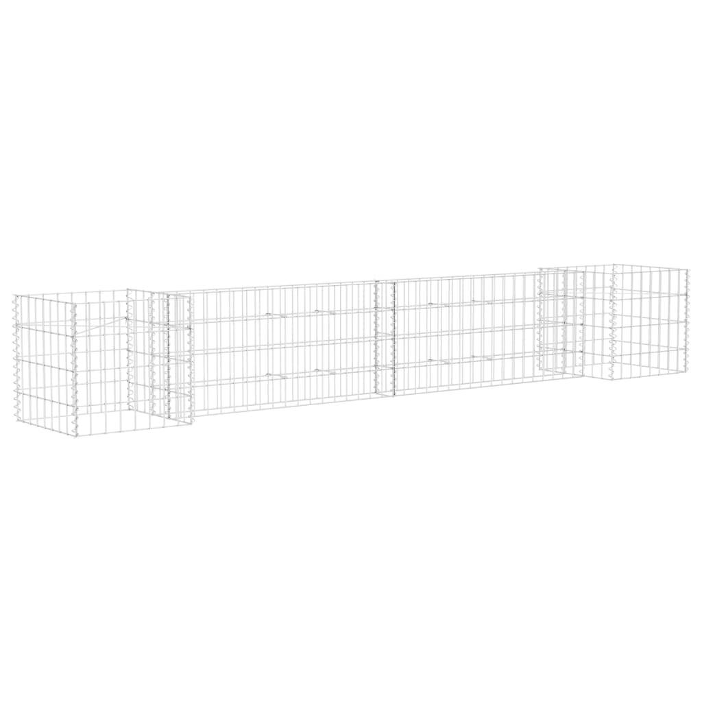 Maison Chic - Jardinière à gabion - Bac à Fleurs - Pot De Fleurs en H Fil d'acier 260x40x40 cm - Image 1