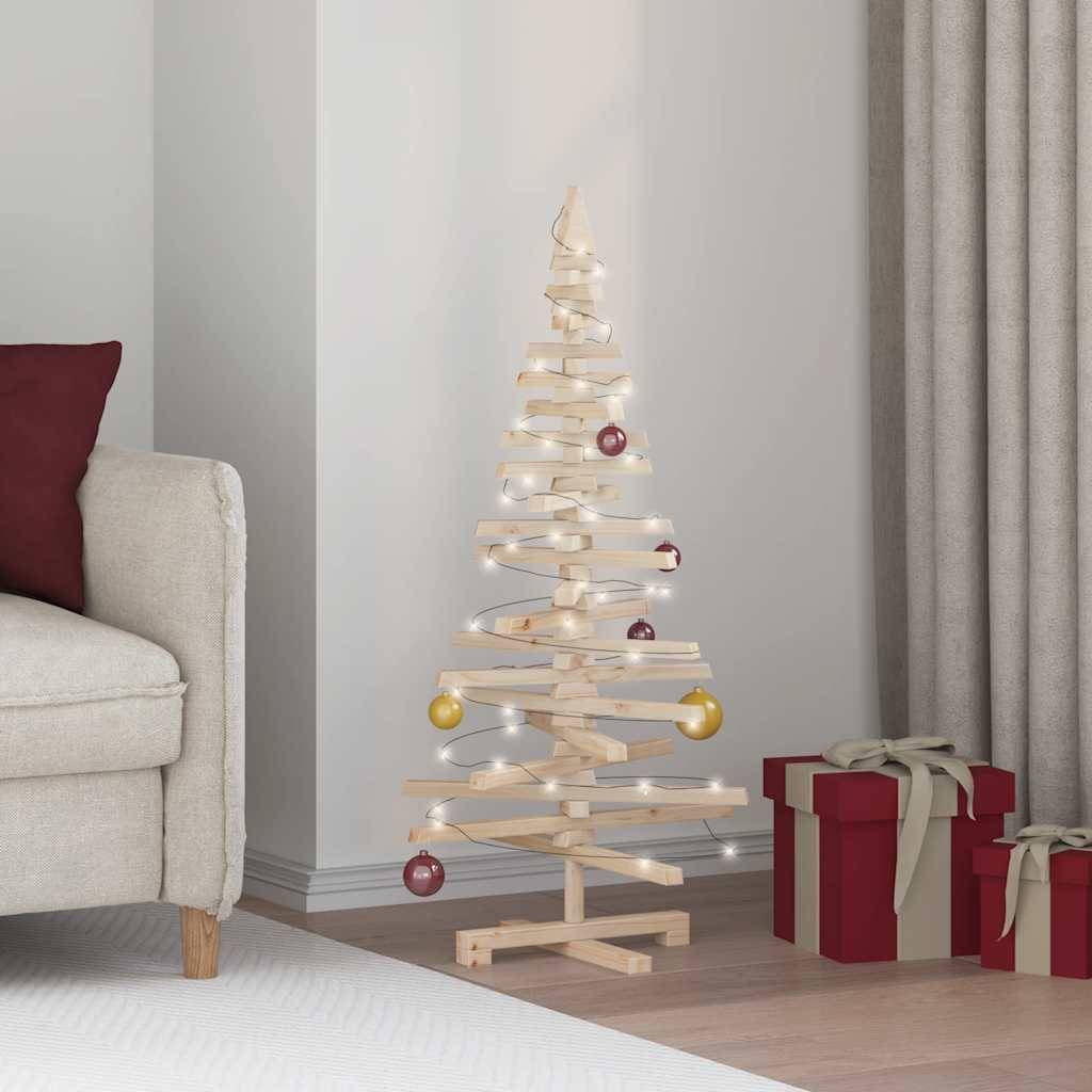 Maison Chic - Sapin de Noël | Arbre de Noël en bois pour décoration 120 cm bois massif de pin Maison Chic - Image 2