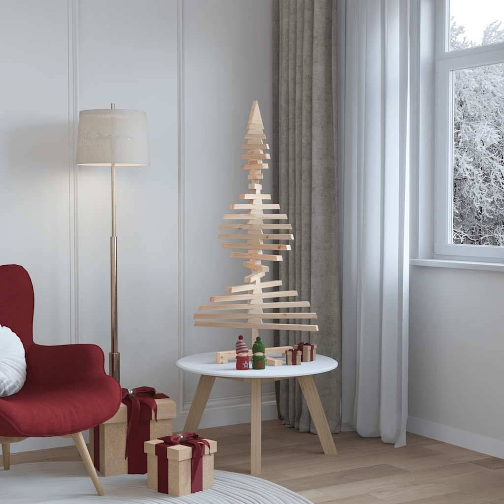 Maison Chic - Sapin de Noël | Arbre de Noël en bois pour décoration 120 cm bois massif de pin Maison Chic - Image 3