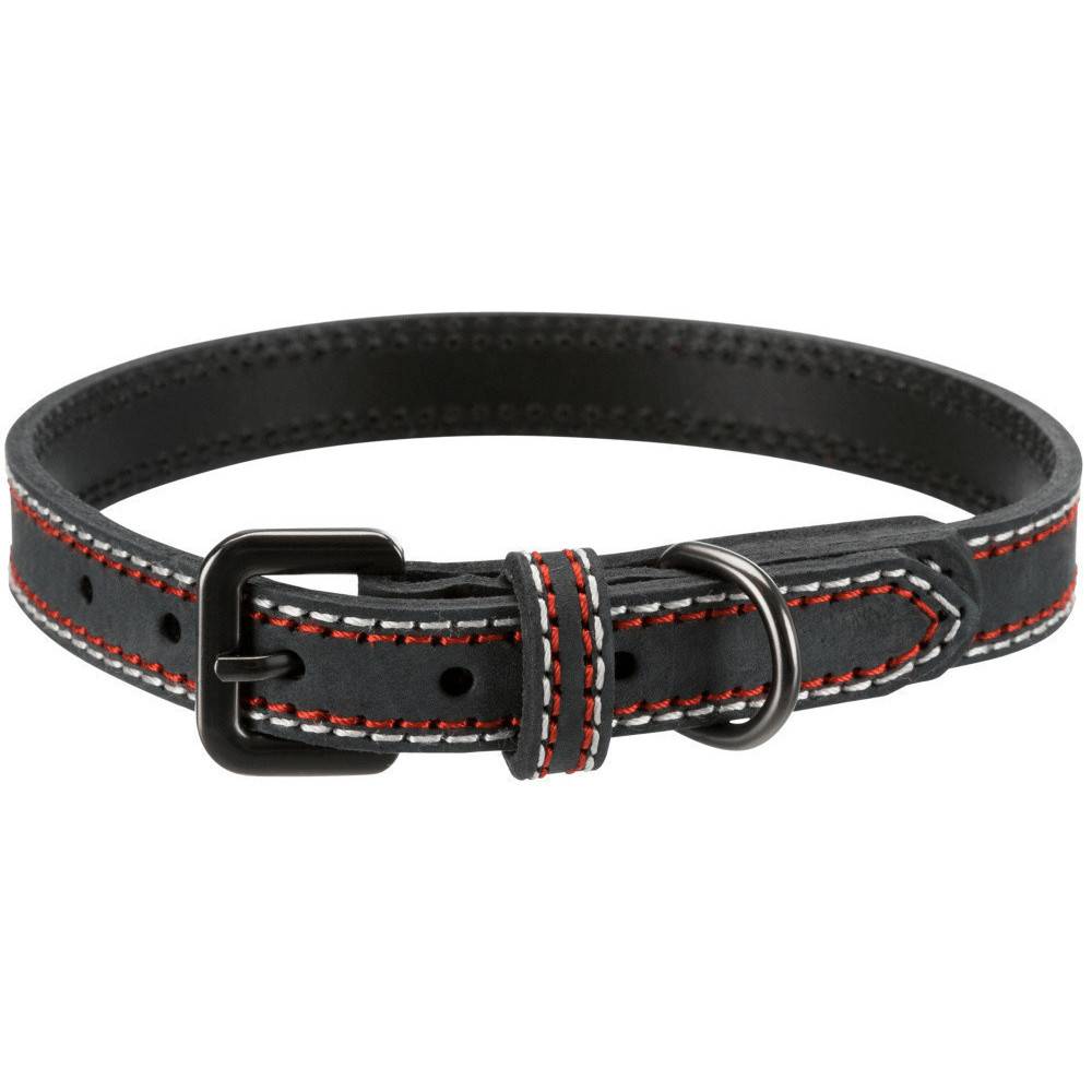 Trixie - Collier cuir L-XL 52-61 cm/30 mm  anthracite pour chien - Image 1