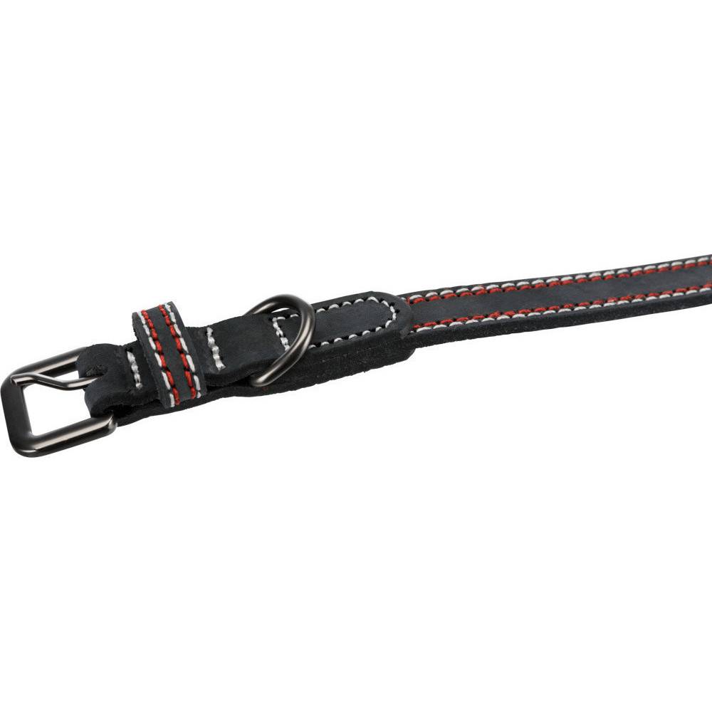 Trixie - Collier cuir L-XL 52-61 cm/30 mm  anthracite pour chien - Image 3