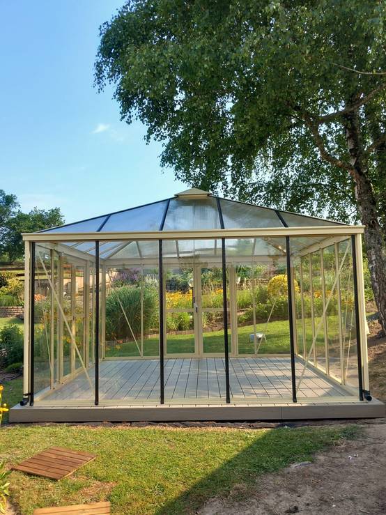 15m² - Serre en polycarbonate 8 mm alvéolés - Euro Pyra - Alu - 15m² - ALUMINIUM - L'atelier Des Serres - Image 3