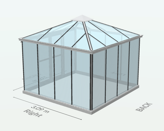 15m² - Serre en polycarbonate 8 mm alvéolés - Euro Pyra - Alu - 15m² - ALUMINIUM - L'atelier Des Serres - Image 7