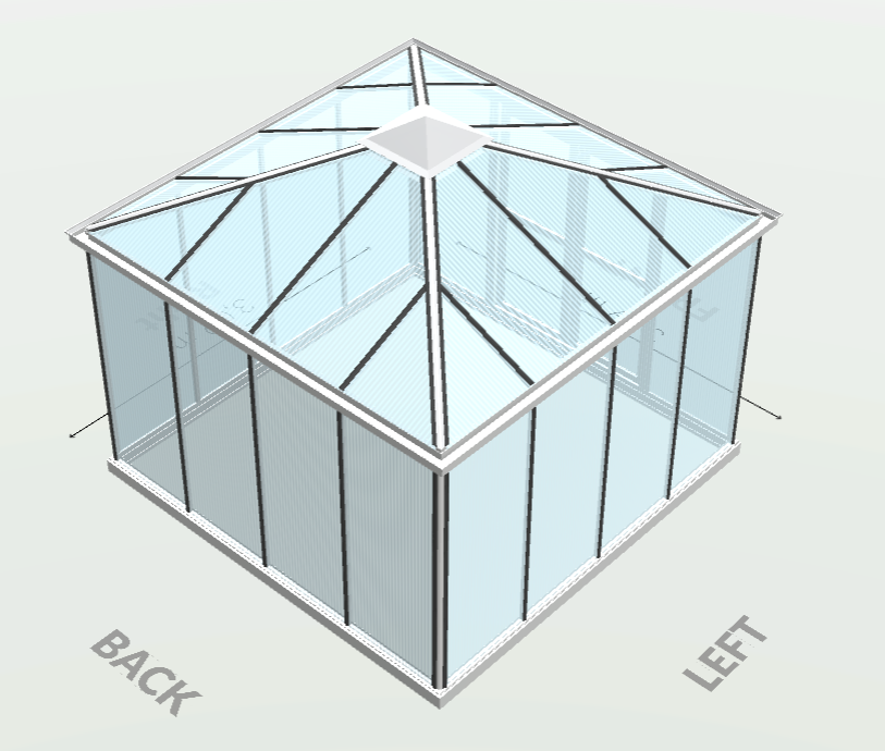 15m²  -  Serre en polycarbonate 8 mm alvéolés  - Euro Pyra - Alu - 15m² - ALUMINIUM - L'atelier Des Serres - Image 8