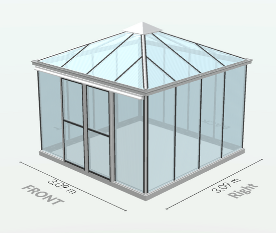 15m² - Serre en polycarbonate 8 mm alvéolés - Euro Pyra - Alu - 15m² - ALUMINIUM - L'atelier Des Serres - Image 6