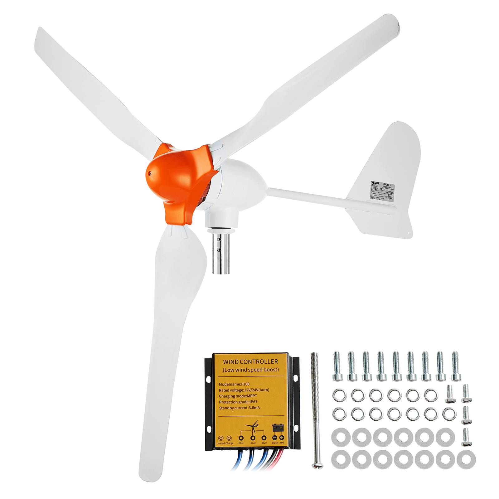 800W Home Use Vertical Wind Turbine 12V 24V 48V VAWT Darrieus Wind Generator