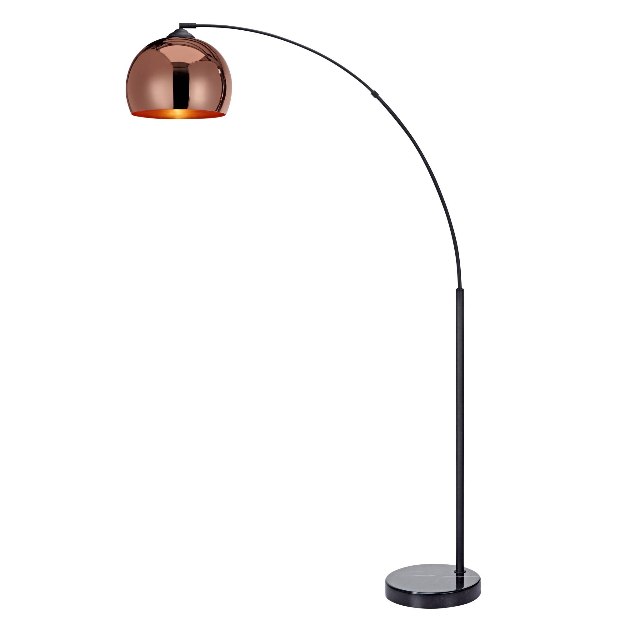 Teamson Home - Lampadaire courbé en métal cuivré avec base imitation marbre Teamson Home - Image 2