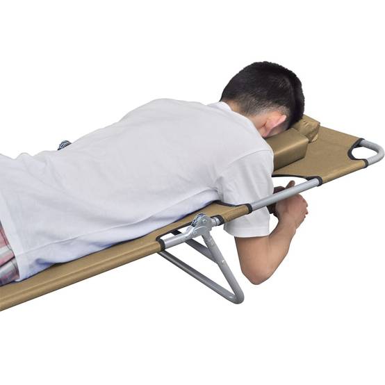 Helloshop26 - Transat chaise longue bain de soleil lit de jardin terrasse meuble d'extérieur pliable et coussin de tête dossier réglable taupe - Image 5