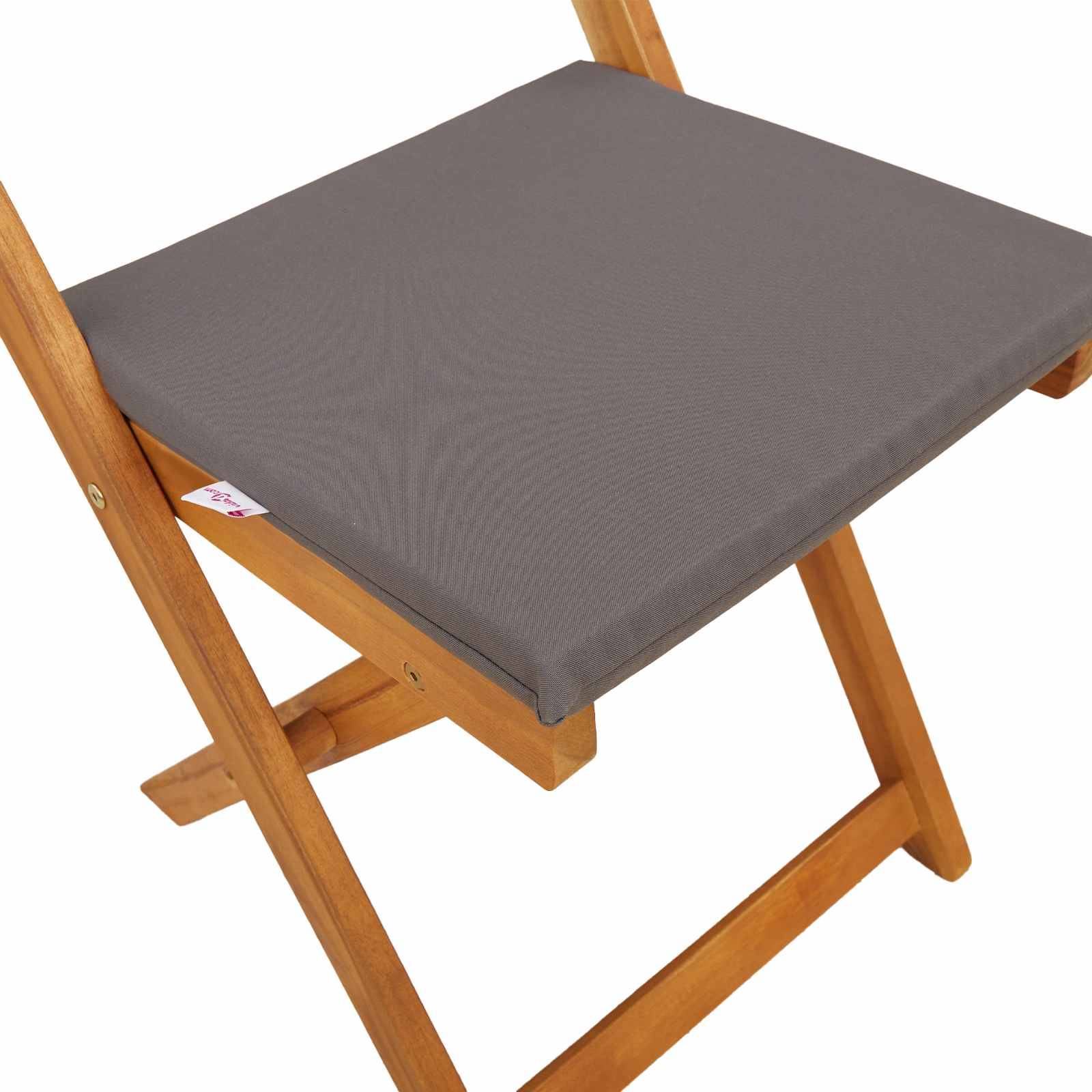 Chaises de jardin bois d'acacia gris foncé 40 x 53 x 80 cm, Poids:8kg - PANGIVO - Image 8