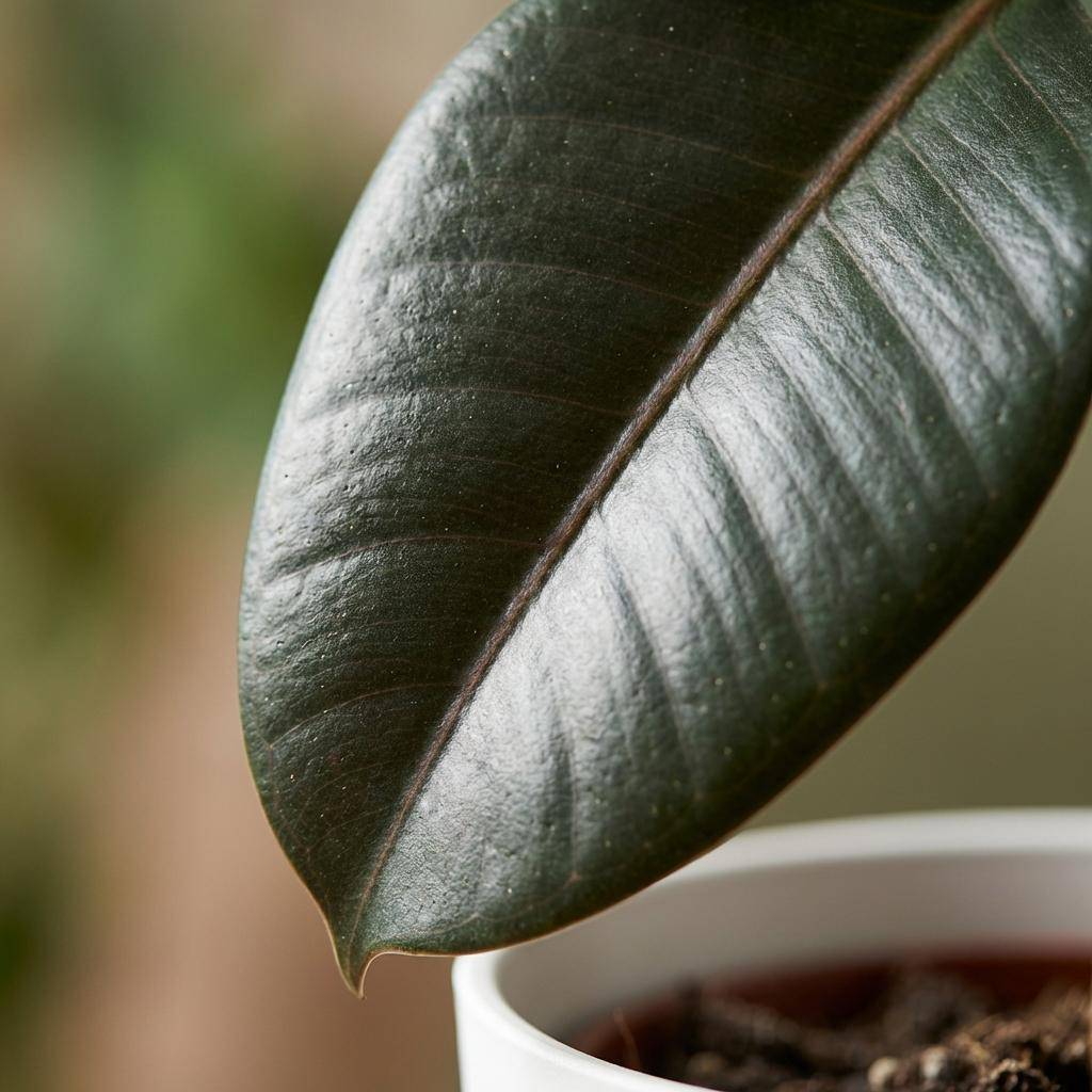 Caoutchouc - Ficus Elastica Cloe - Pot de 19cm - Hauteur 65cm - Blanc - Plantes d'intérieur - Image 4
