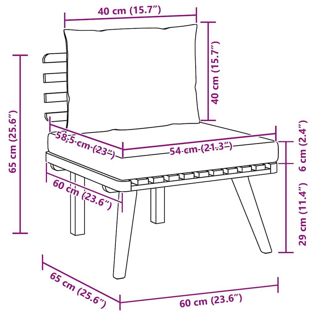 ComfortXL - Petit salon de jardin 2 pièces Bois d'Acacia Massif Canapé et Table pour Balcon Gris – ComfortXL Outdoor Living - Image 8